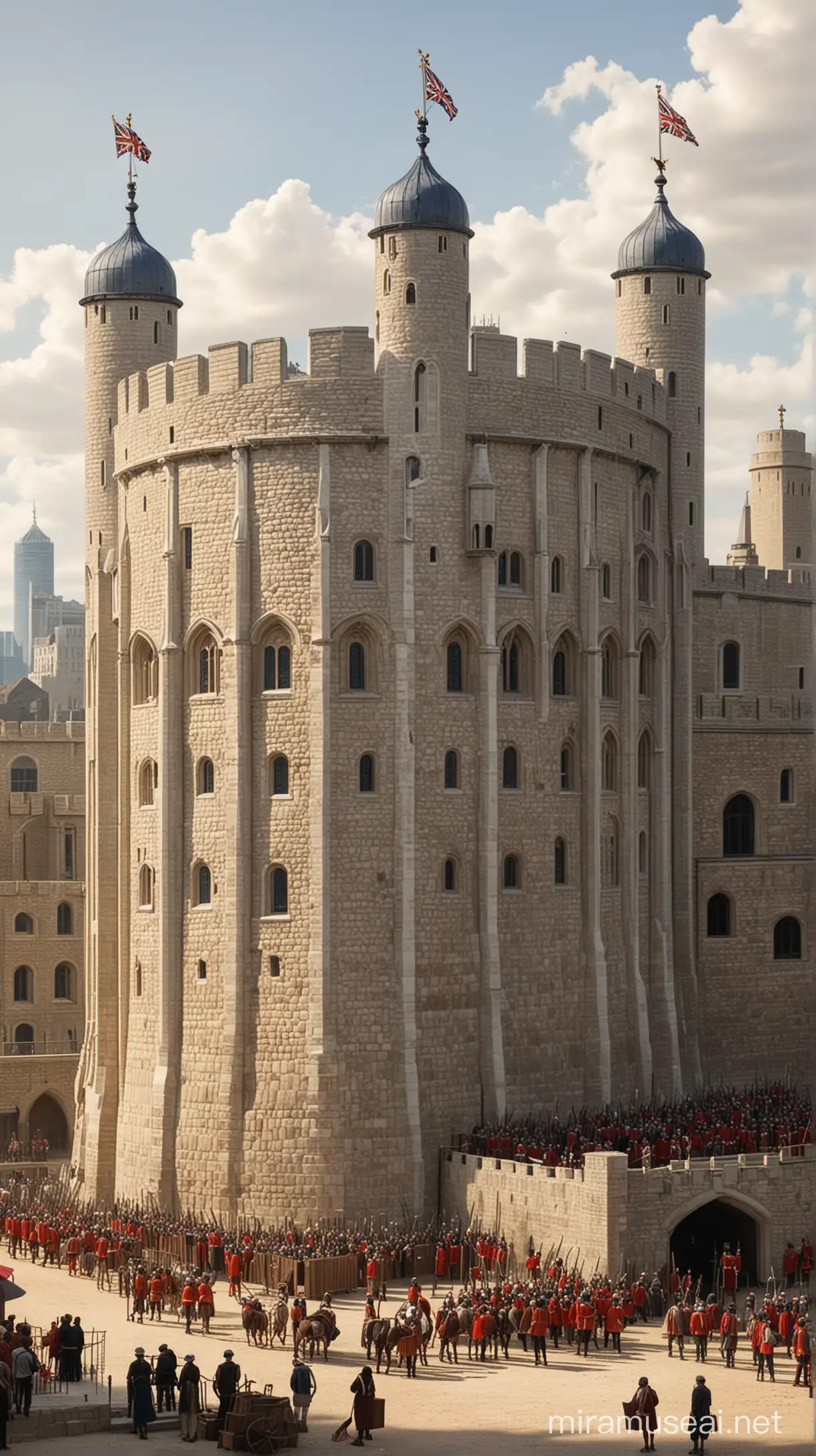 Historic Construction Tower of London Building 1078