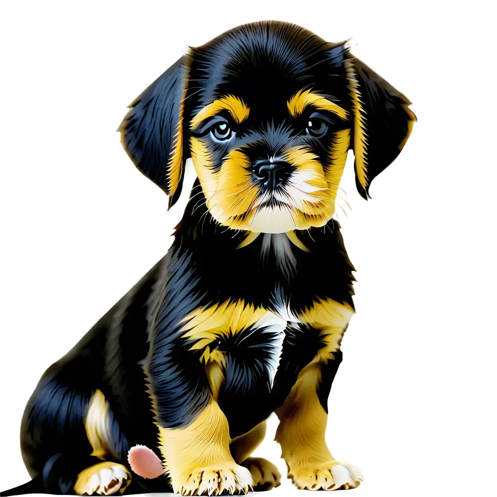 Black and Yellow Shih Tzu x Beagle Puppy PNG HighQuality Image for ...