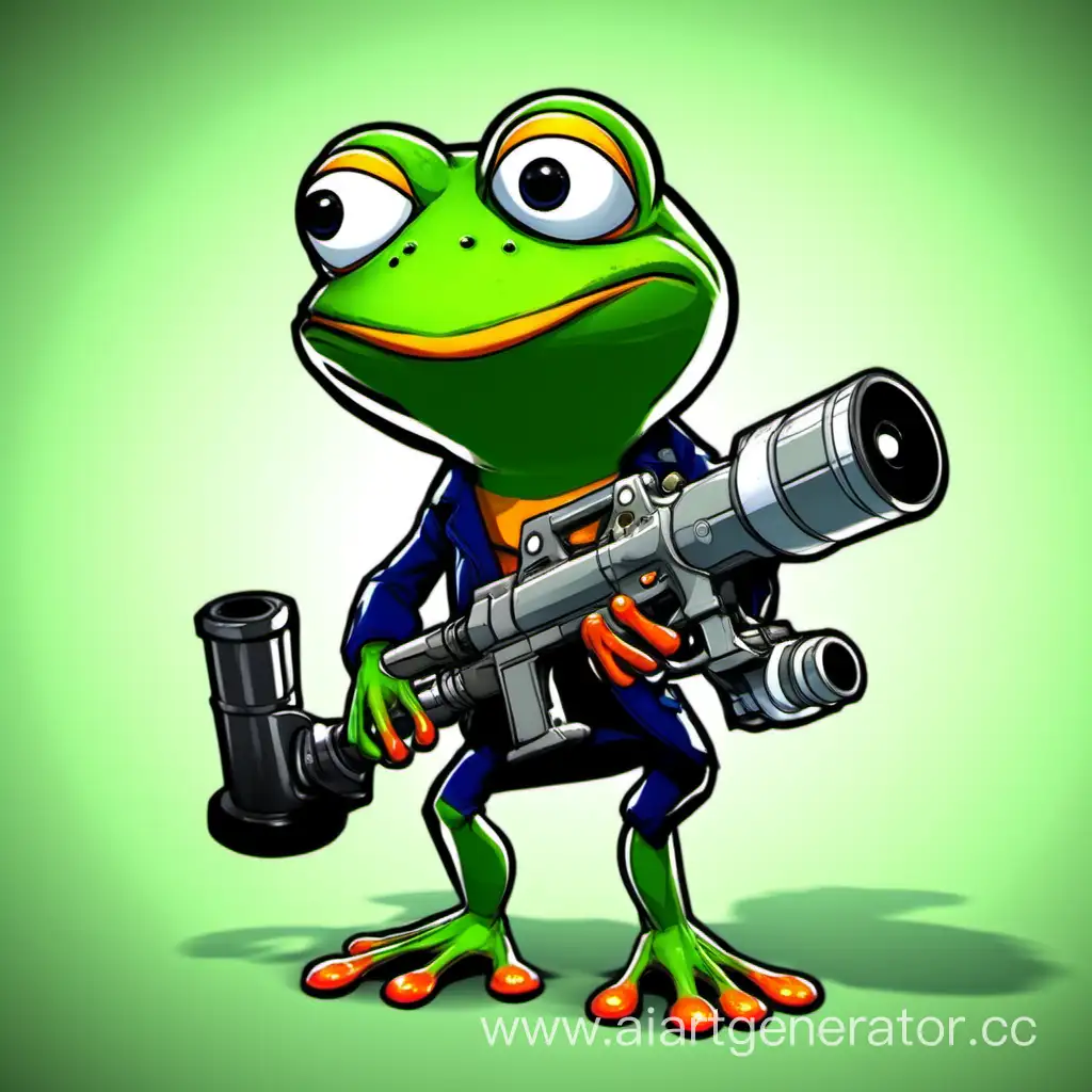 Cartoon-Frog-Pepe-Wielding-Physgun-in-Garrys-Mod-Style
