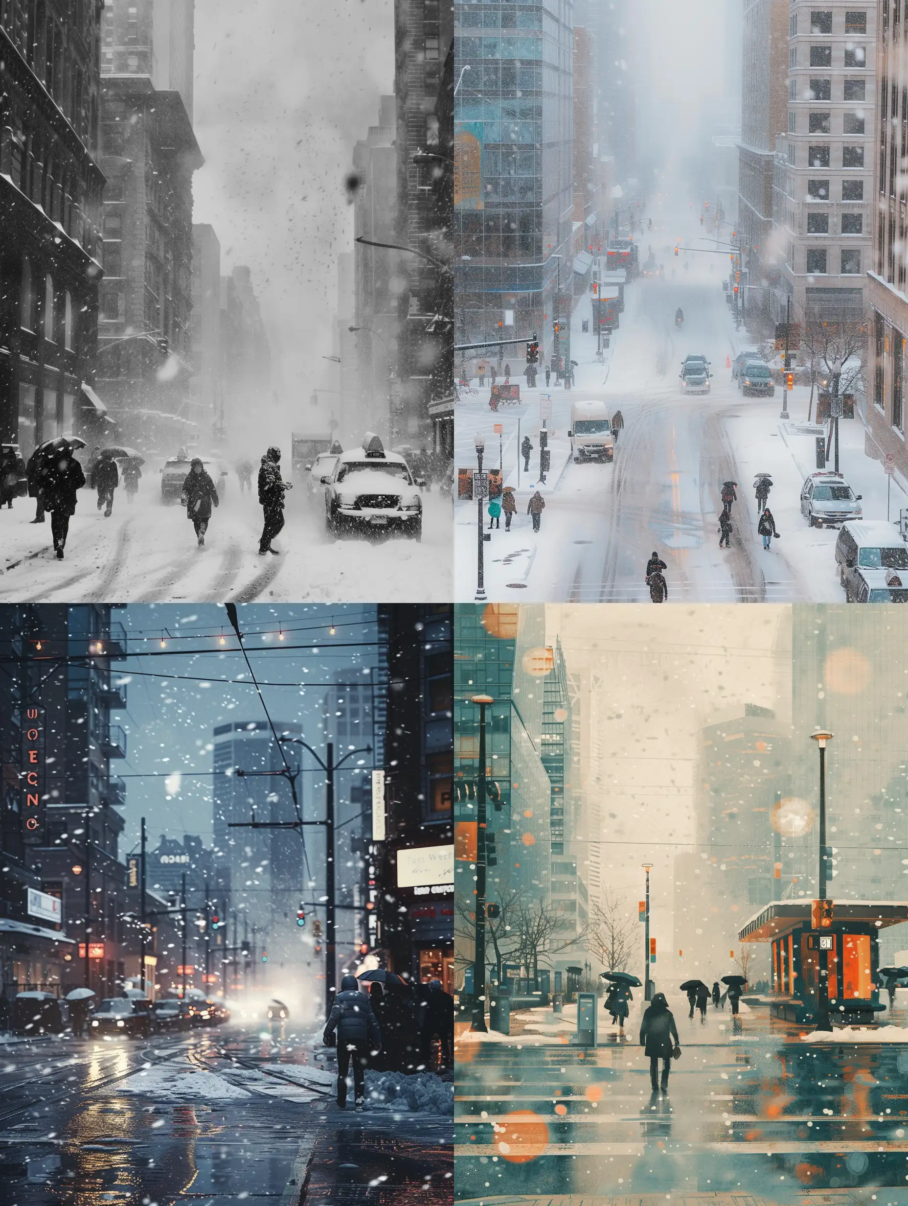Bustling-Cityscape-During-January-Snowstorm