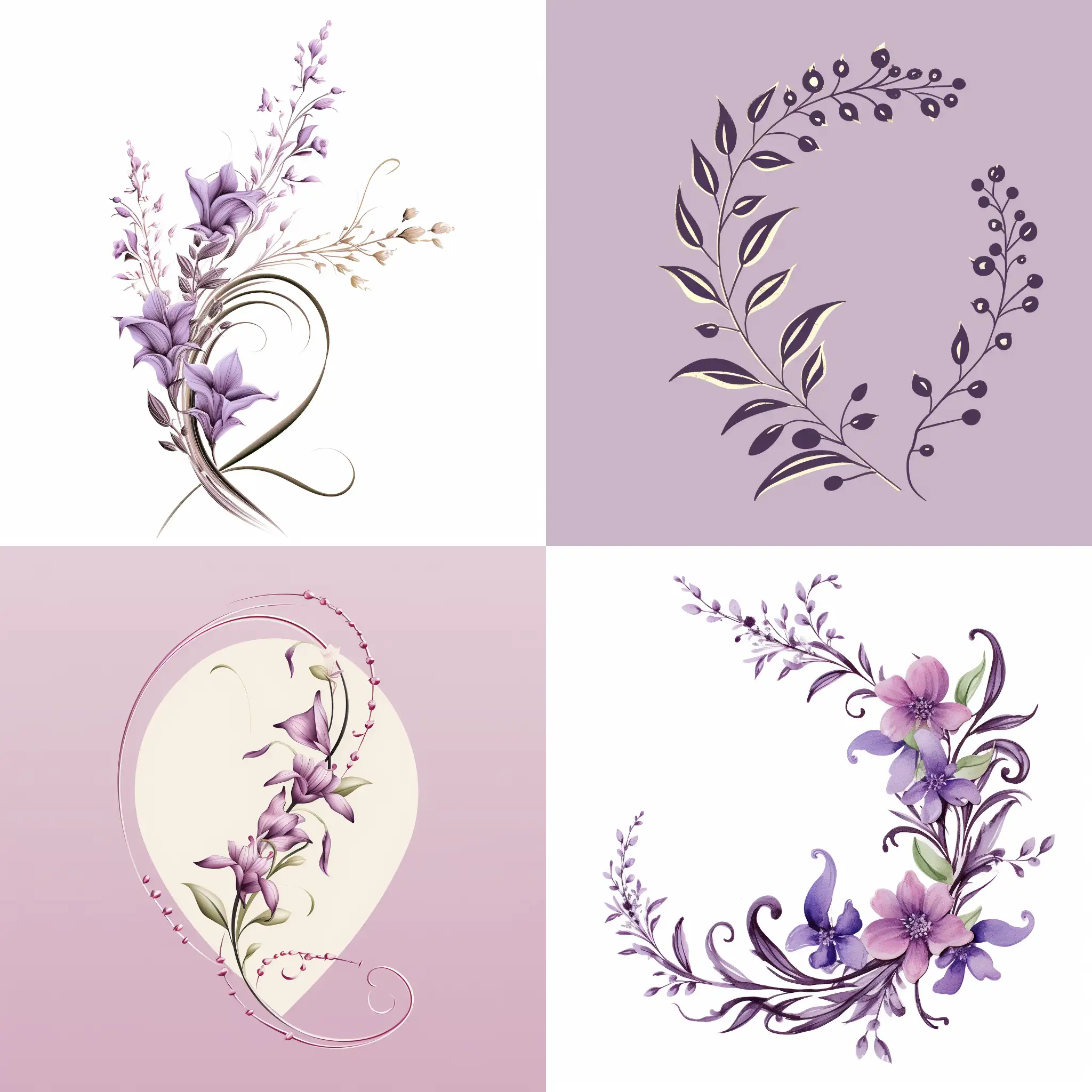 логотип для магазина верба в лилово фиолетовом цвете