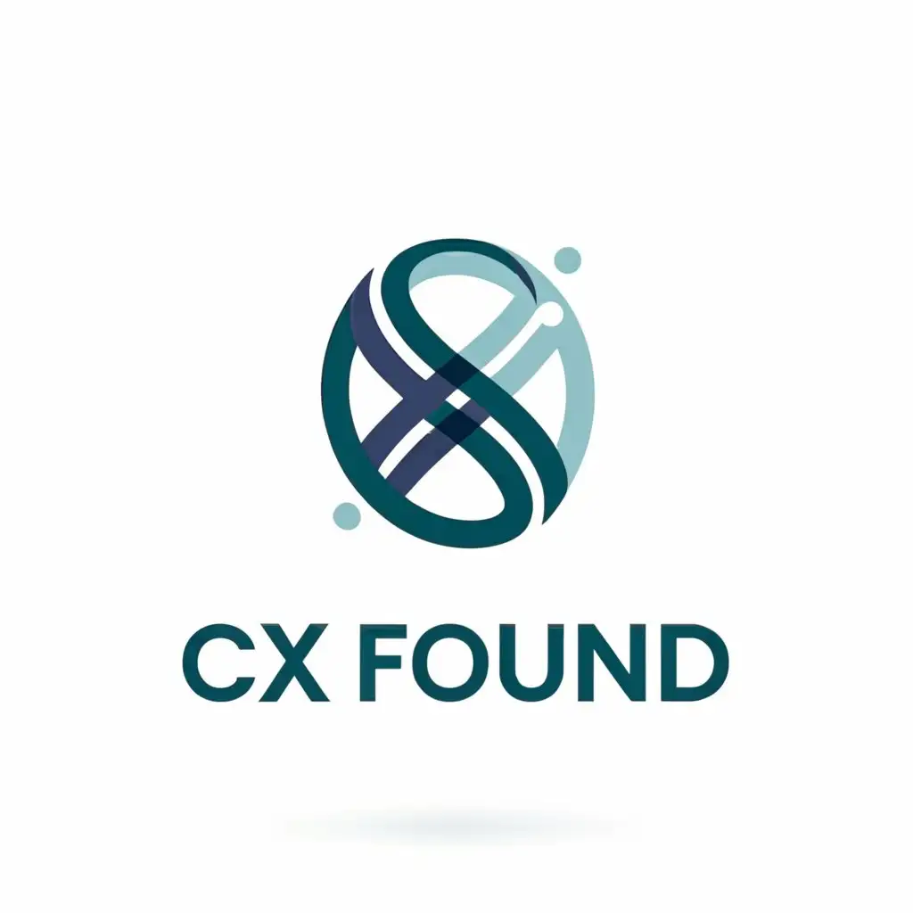 a logo design,with the text "CX Found", main symbol:collaboration, helping,complex,be used in Technology industry,clear background