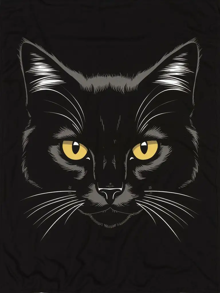 Black-Cats-Muzzle-on-Dark-Background