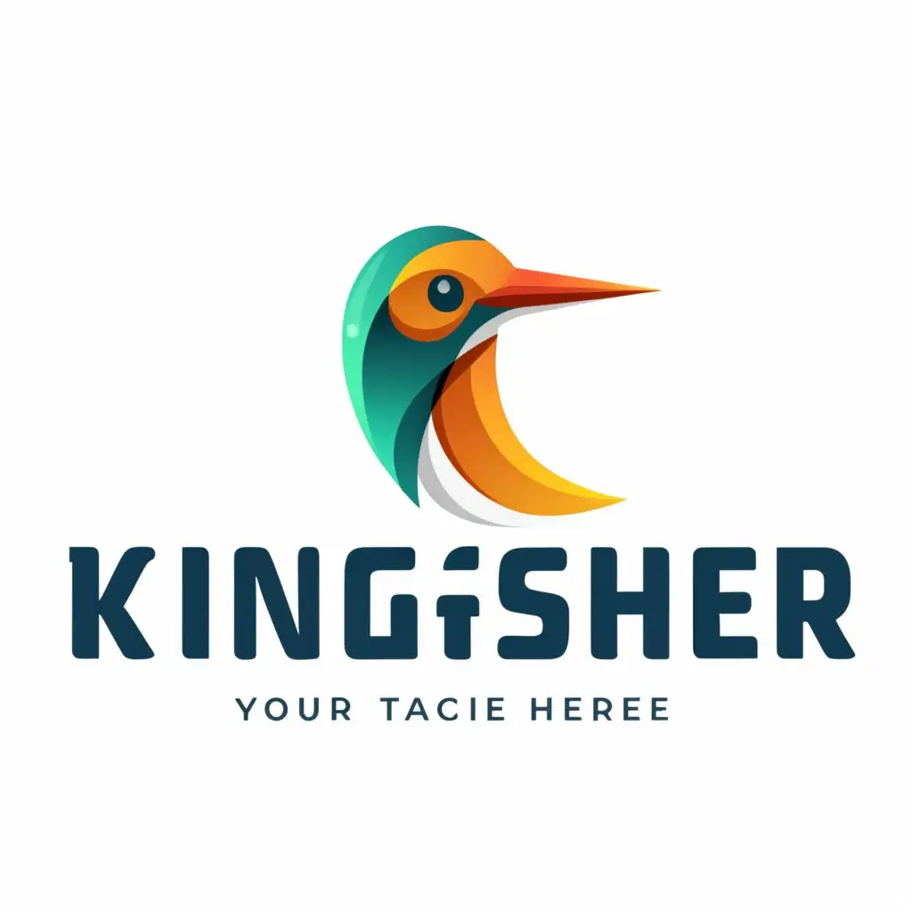 a logo design,with the text "KingFisher", main symbol:KF,Moderate,clear background