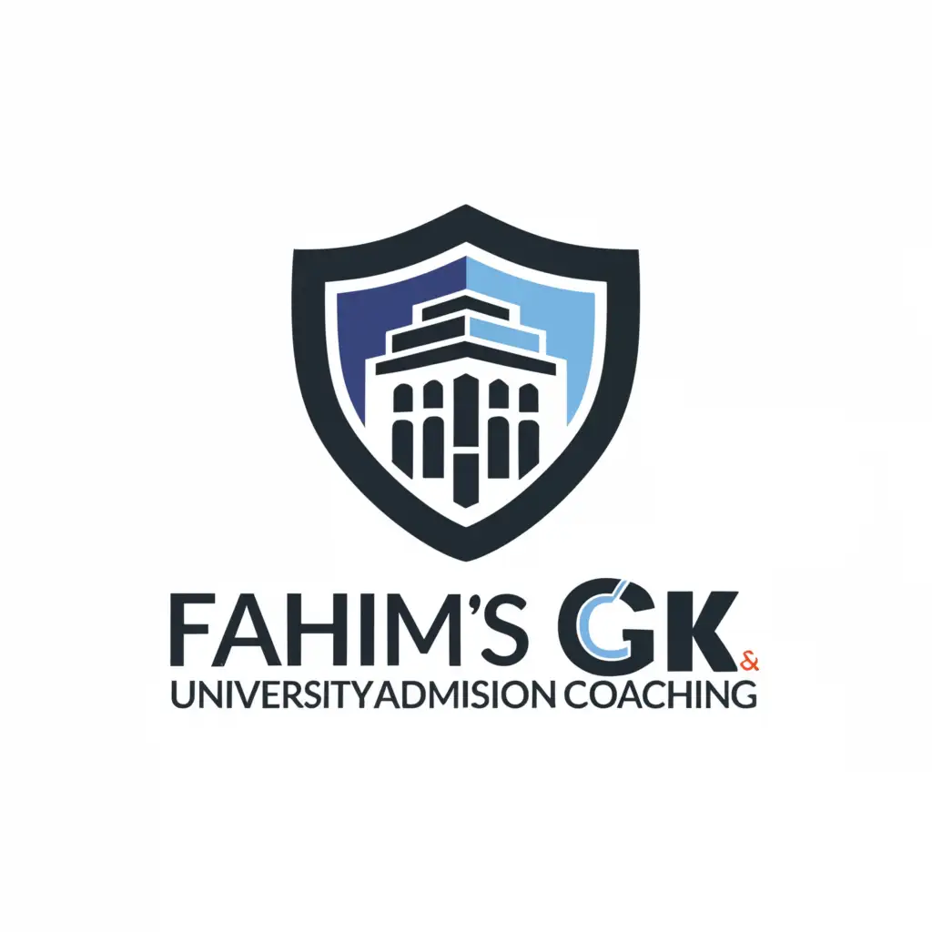 a logo design,with the text "Fahim's GK
 SAFE University Admission Coaching", main symbol:University,Moderate,be used in Education industry,clear background