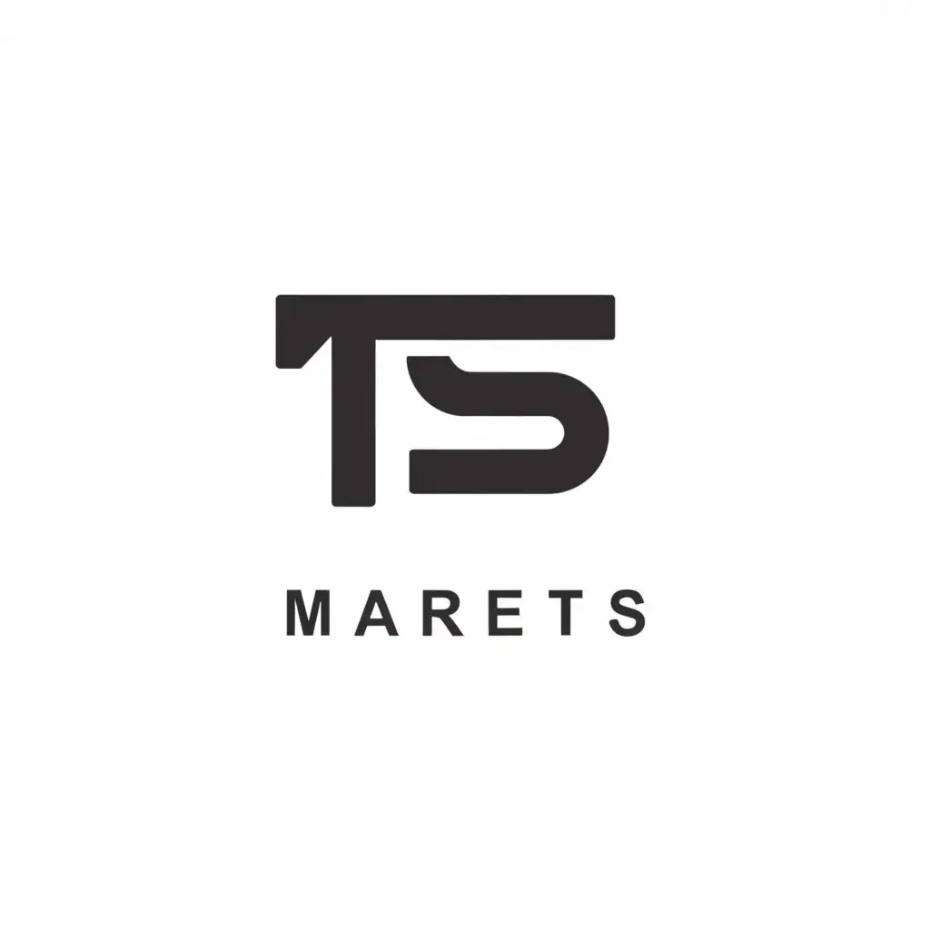 a logo design,with the text "TS MARKETS", main symbol:TS,Minimalistic,clear background