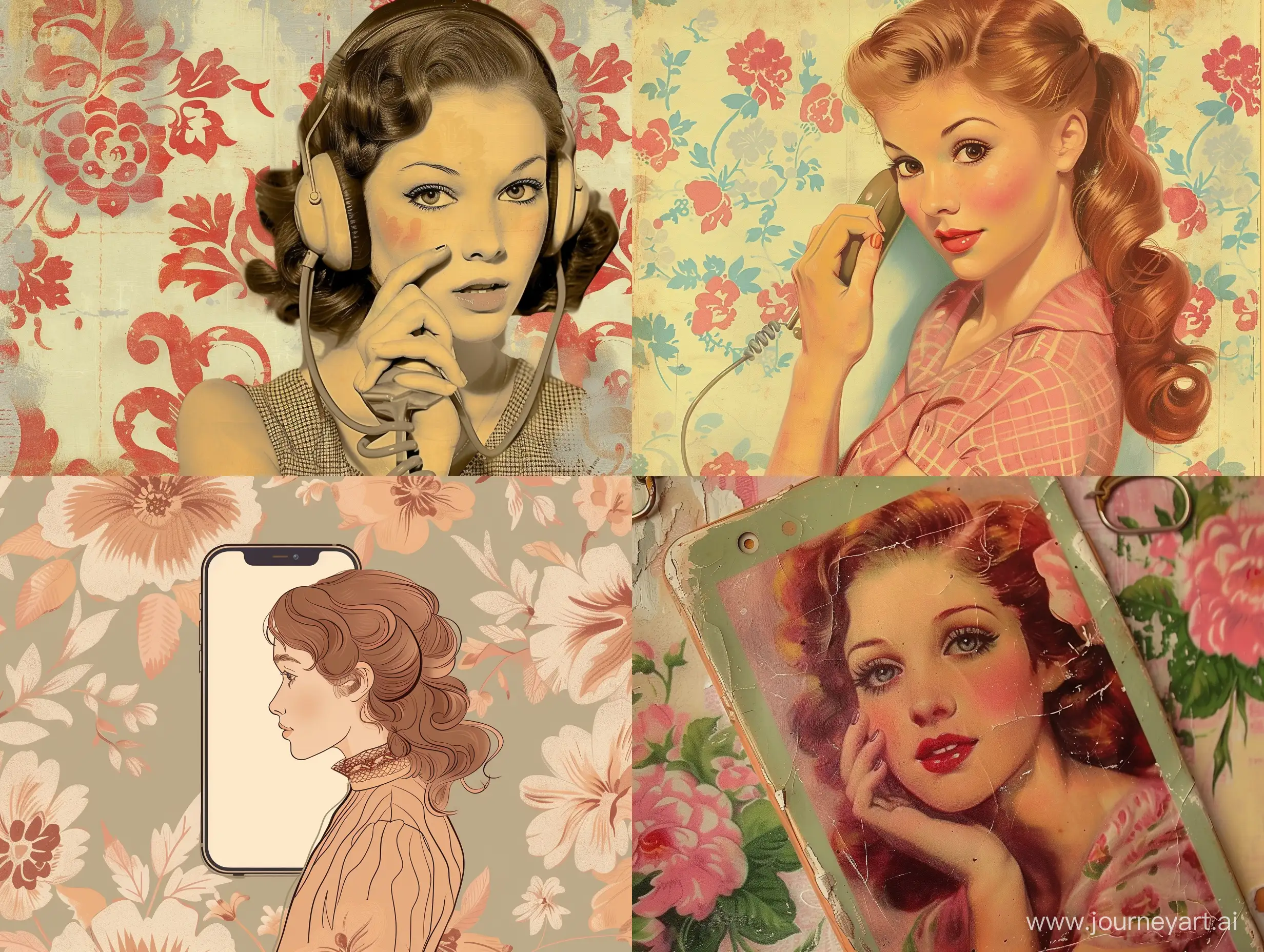Vintage-Style-Girl-Phone-Wallpapers