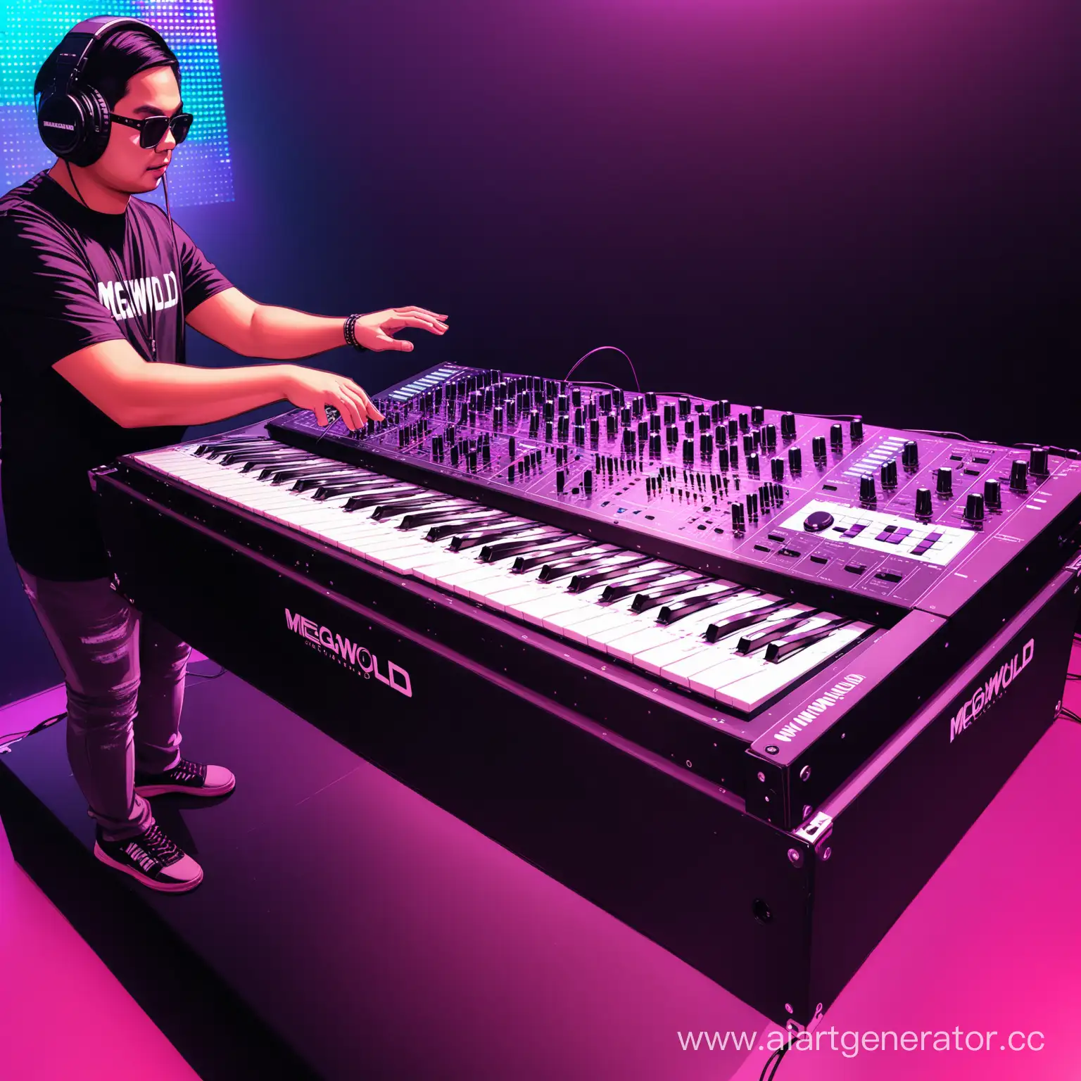 Megaworld-Synthesizer-DJ-in-a-Megaworld-Setting