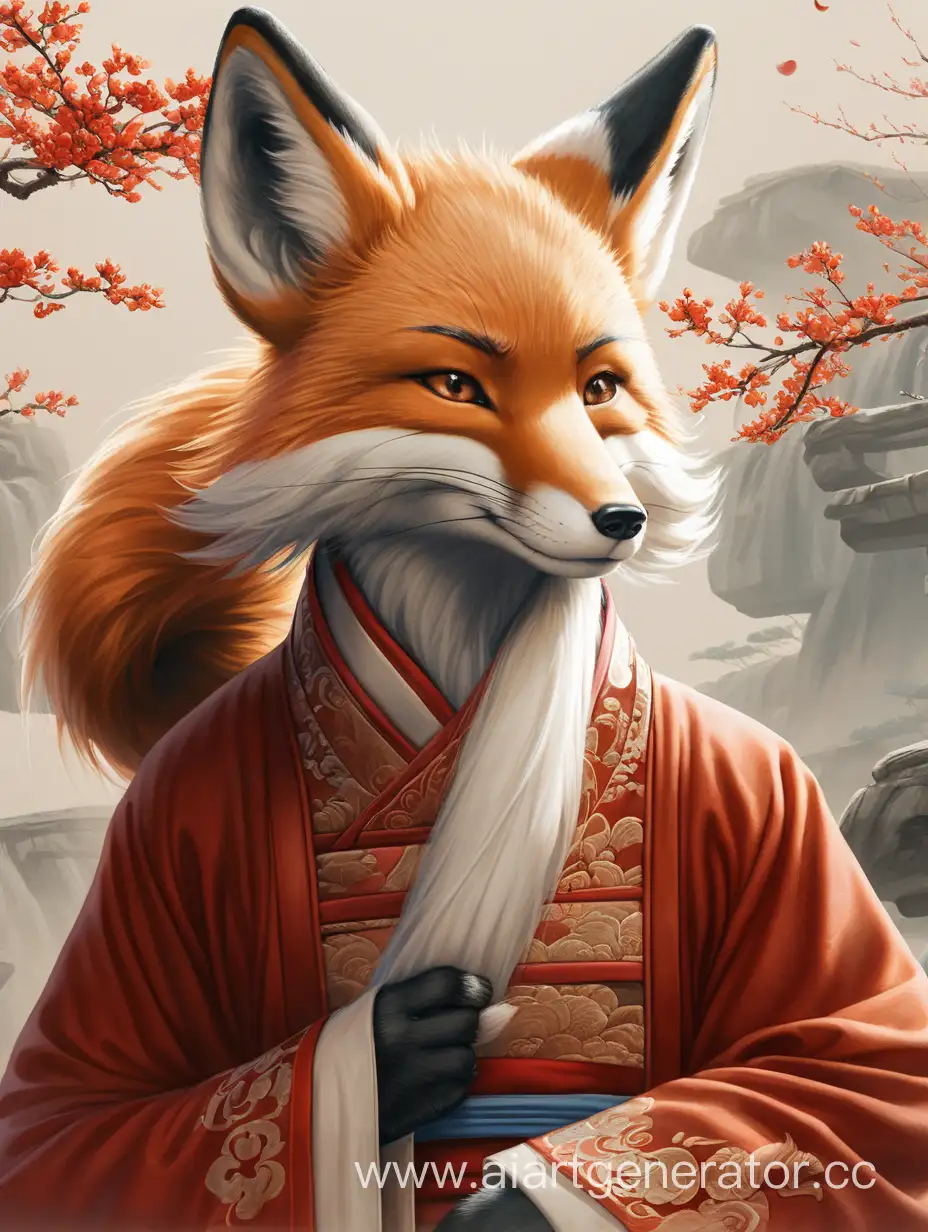 Jin Guangyao portrait male chinese fox tales