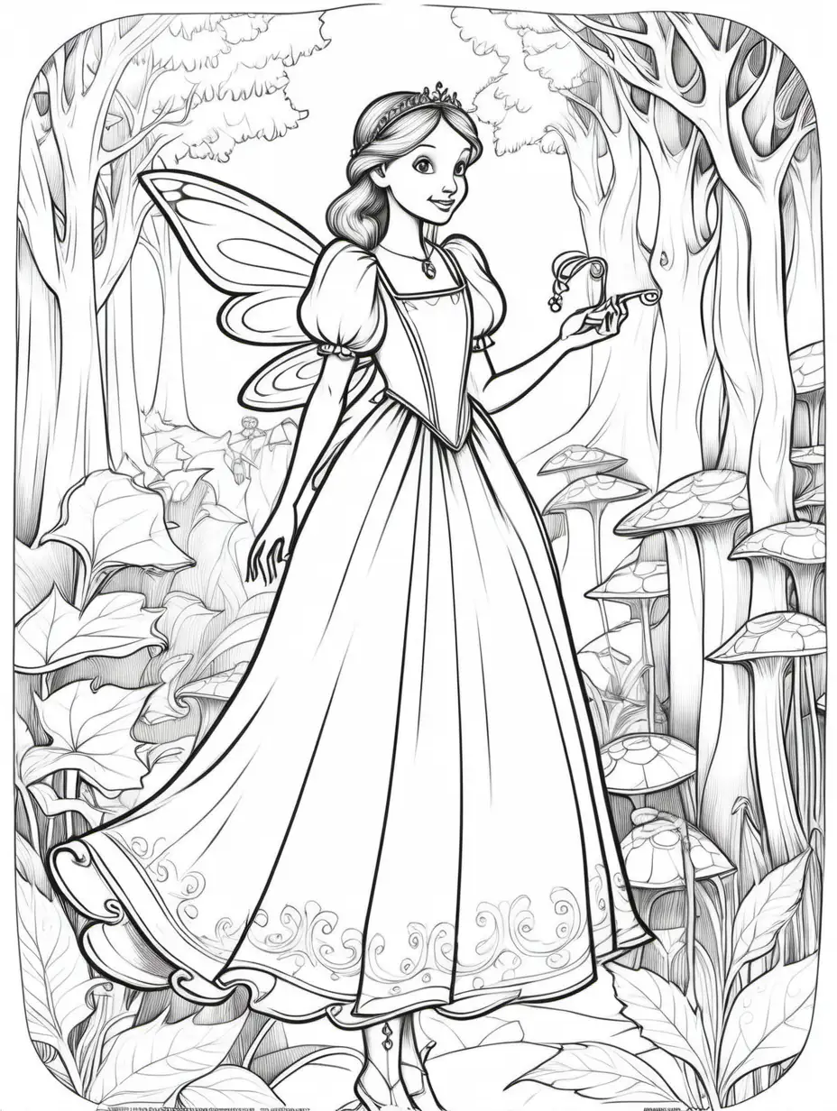 Enchanting Fairy Tale Characters Tracing and Coloring Activity