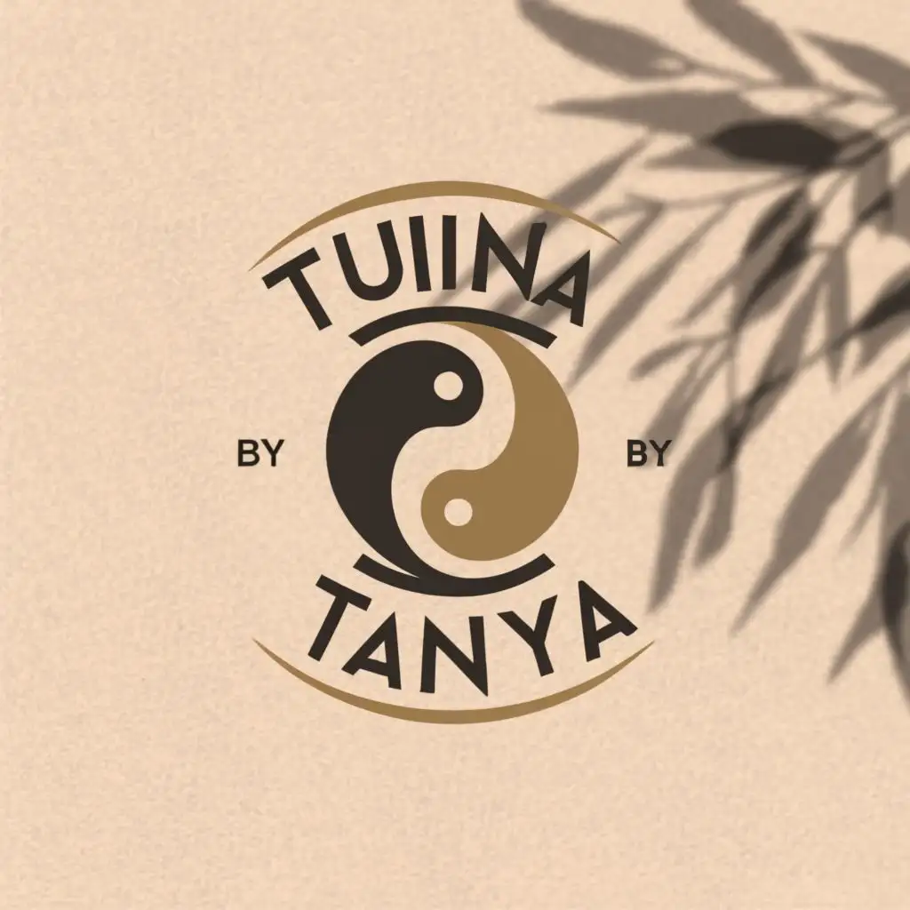 a logo design,with the text "Tuina by Tanya", main symbol:yin yang,Moderate,clear background