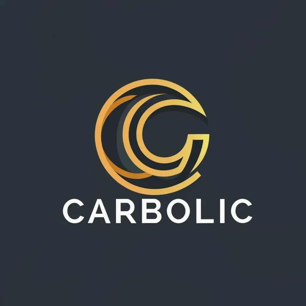 logo, ring, with the text "Carbolic", typography, be used in Finance industry