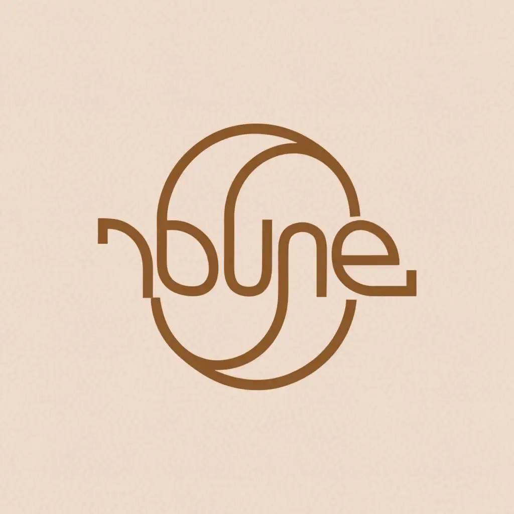 a logo design,with the text "Dune", main symbol:an abstract sand in letter style,Minimalistic,be used in Entertainment industry,clear background