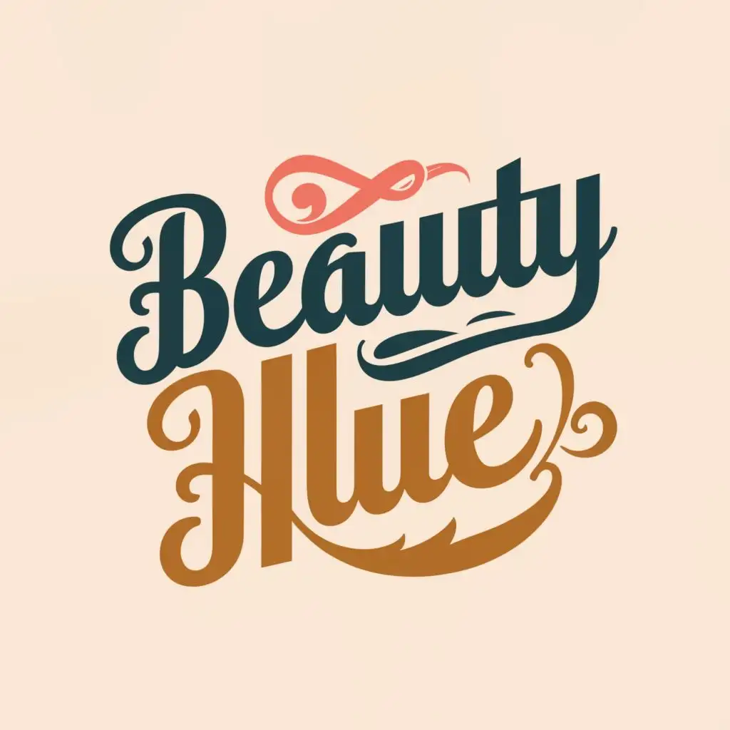 logo, variety, with the text "BEAUTY HUE", typography