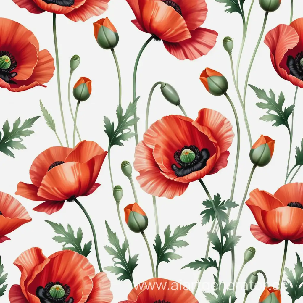 Vibrant-Poppy-Flowers-Seamless-Floral-Pattern