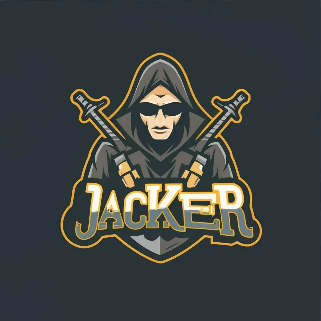 logo, thief, with the text "Jacker", typography, be used in Entertainment industry