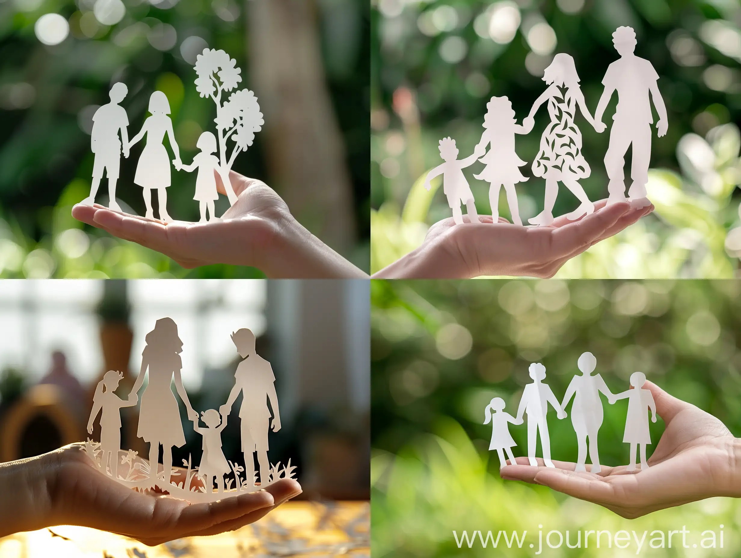 Hand holding paper cut family, family home, foster care, homeless support, social distancing, world mental health day, Autism support, homescholing education, lockdown concept