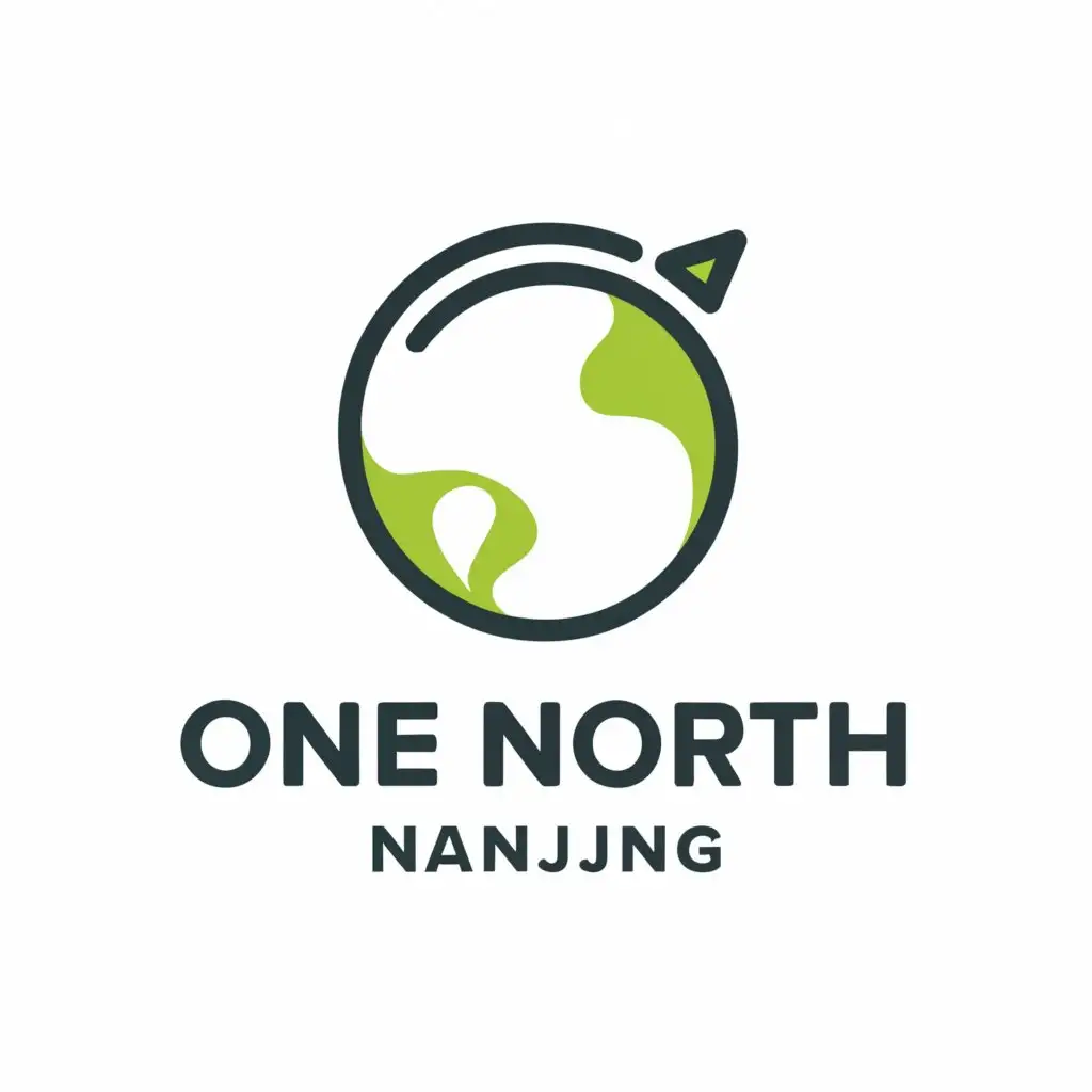 a logo design,with the text 'One North Nanjing', main symbol:earth circle,Minimalistic,be used in Medical Dental industry,clear background