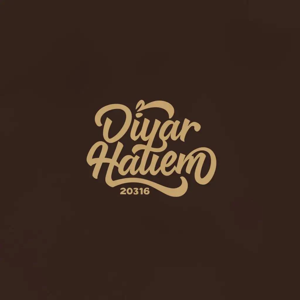 a logo design,with the text "Diyar Hatem", main symbol:NEW,Moderate,be used in Restaurant industry,clear background