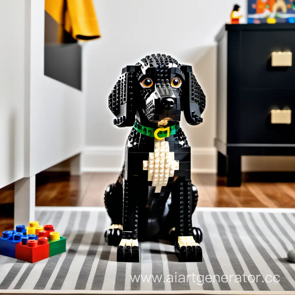 SpanielLike-Dog-in-Childs-Room-Surrounded-by-Lego-Pieces