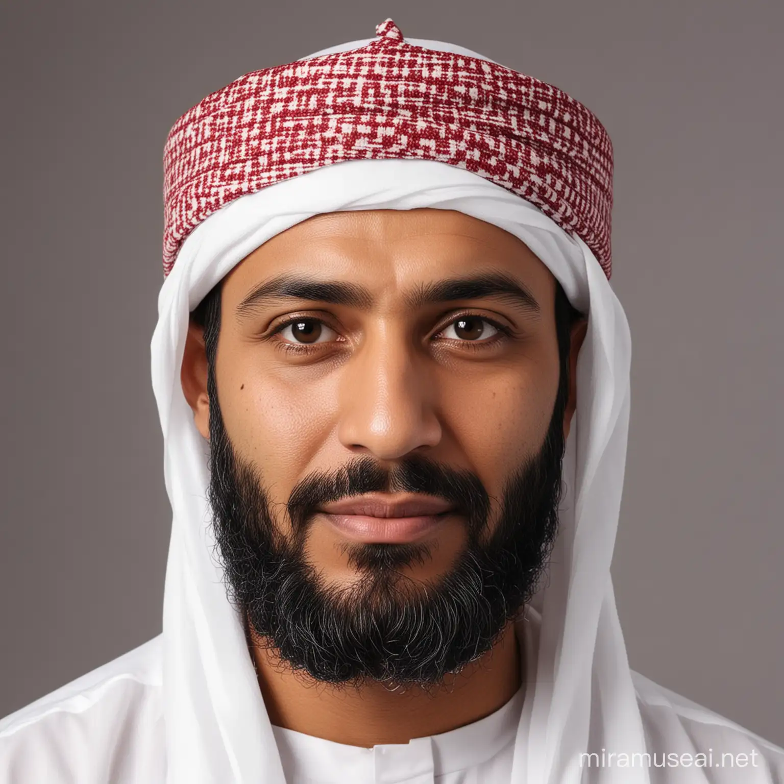 Devout Muslim Man in Traditional Peci Headwear
