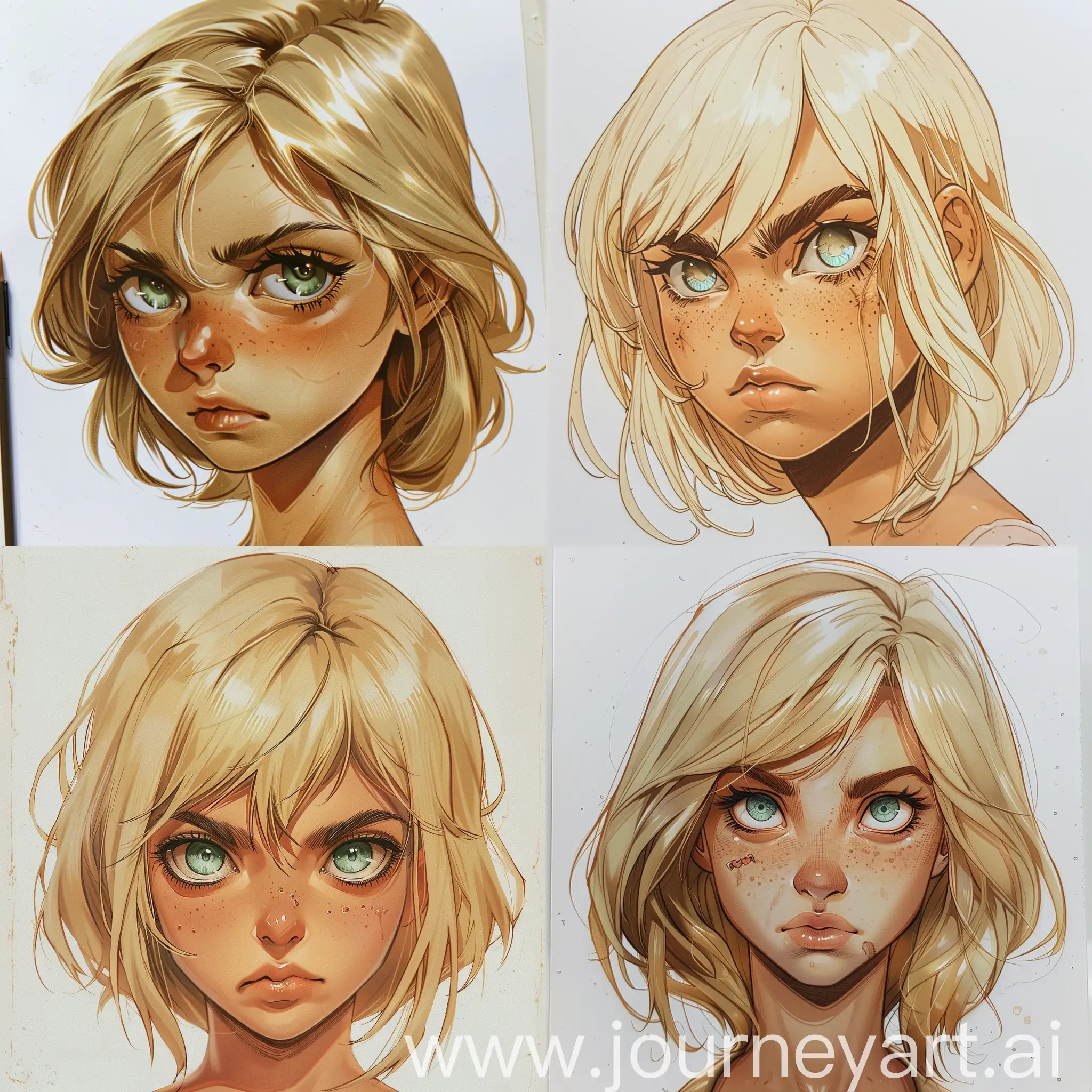 Fierce-Blonde-Girl-Character-Design-in-Muted-Pastel-Colors