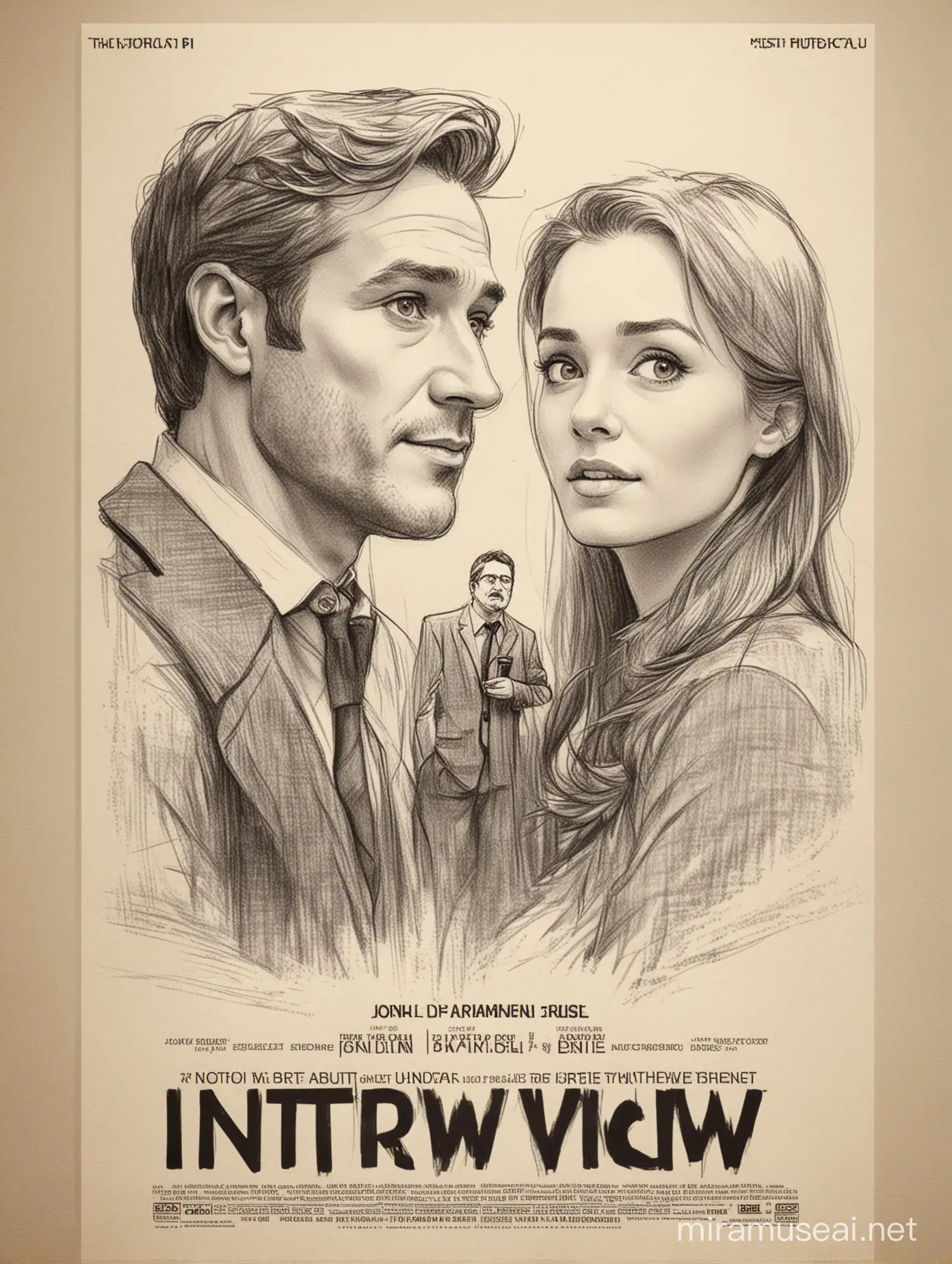 InterviewBased Movie Poster Sketch Design