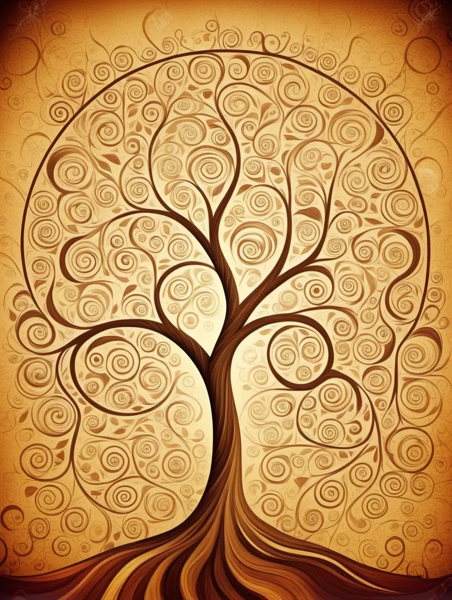 Vibrant Abstract Tree of Life on Mesmerizing Background
