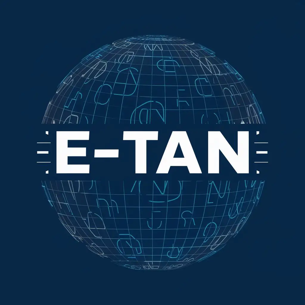 logo, It should be related to electronics and telecommunication engineering as its a student chapter for EXTC students., with the text "E-TAN", typography, be used in Technology industry