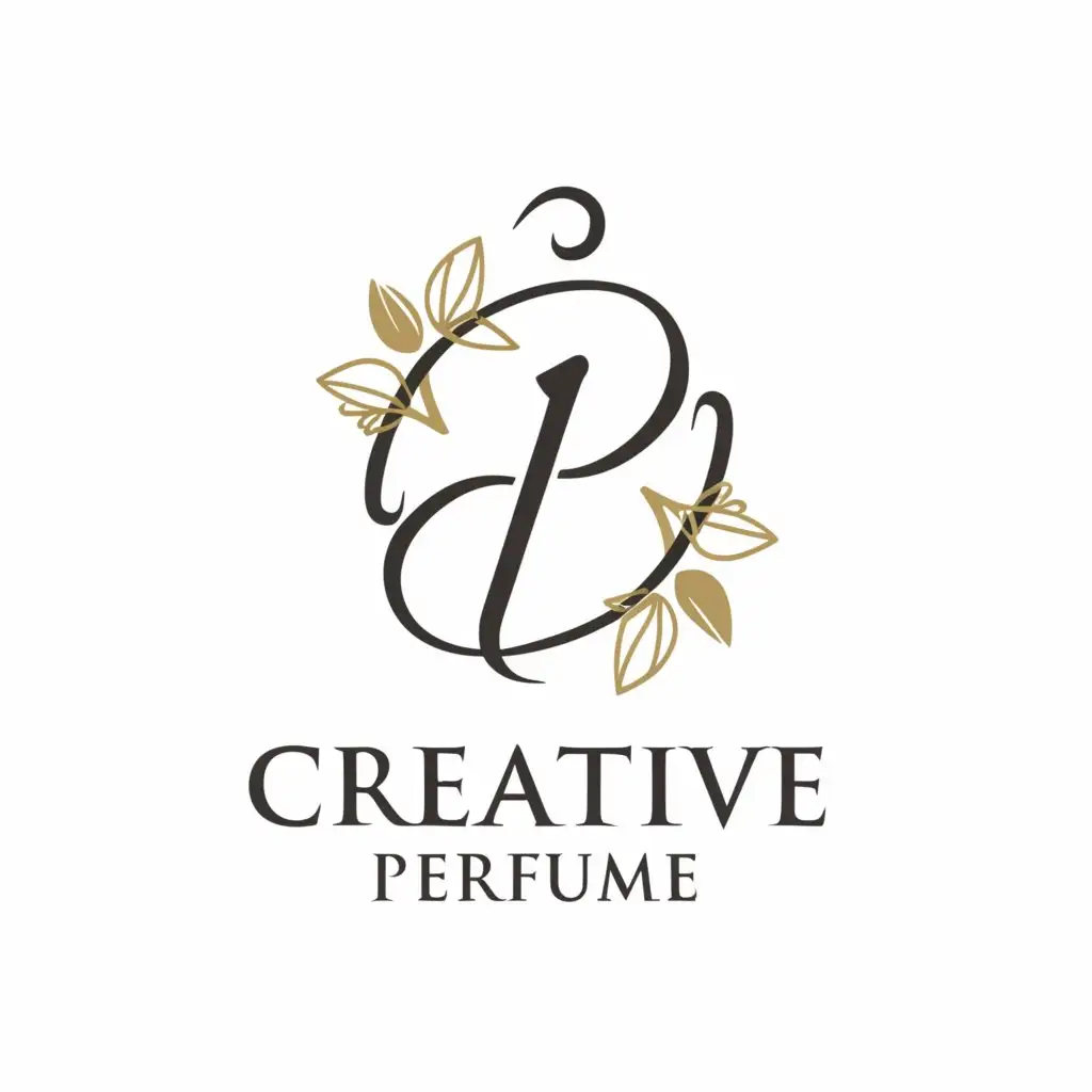 a logo design,with the text "creative perfume", main symbol:C and P and perfume,Moderate,be used in Beauty Spa industry,clear background