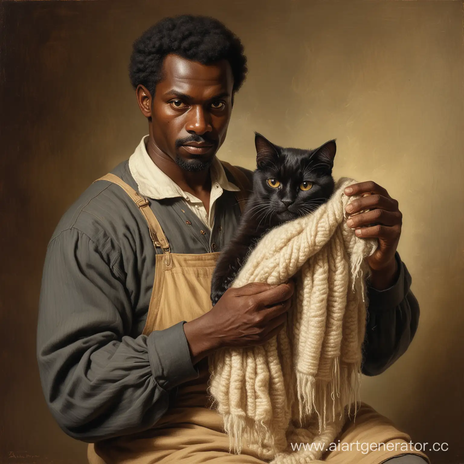 African-American-Man-Holding-Cats-Wool