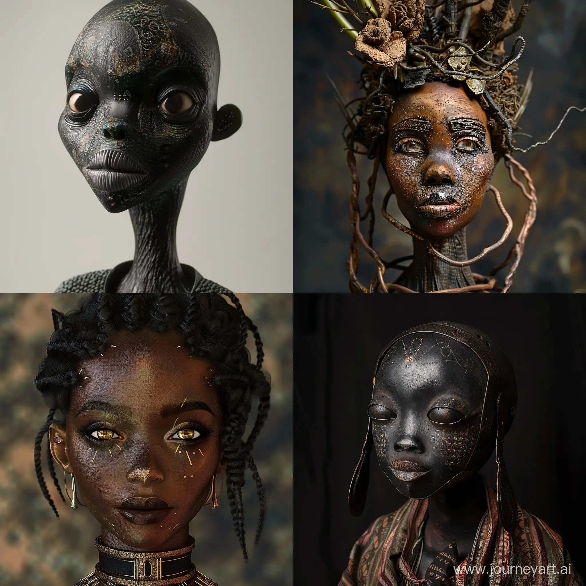 Vibrant-African-Female-Humanoid-Portrait