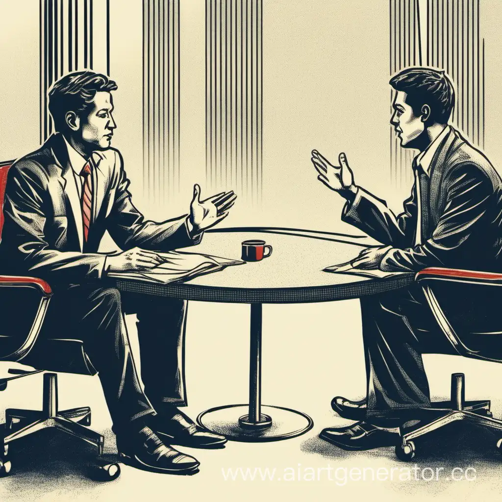 картинка где два человека разговариваю или договариваются в современном обществе
