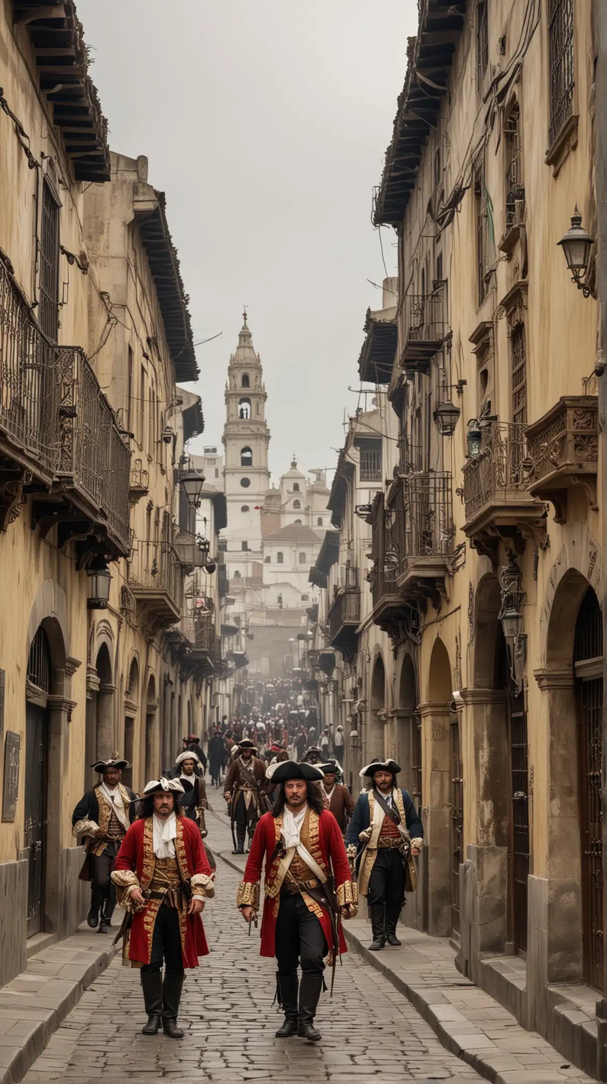 Scene: In 1680, the opulent city of Lima, Peru, fell victim to a daring pirate raid led by the notorious Captain Henry Morgan. 
