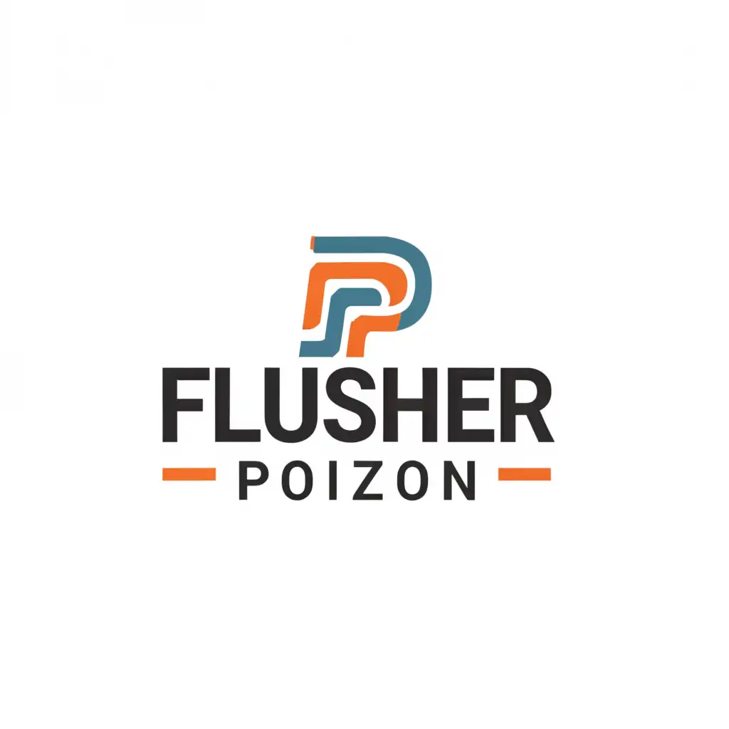 a logo design,with the text "FlusheR POIZON", main symbol:clothing, delivery,Moderate,be used in Retail industry,clear background