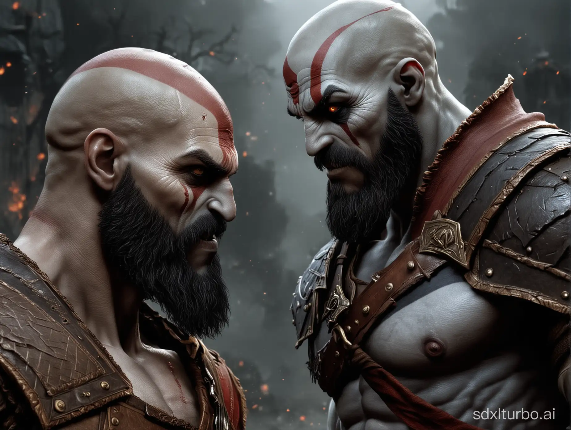 Kratos the god of war became a demoni and destro all

