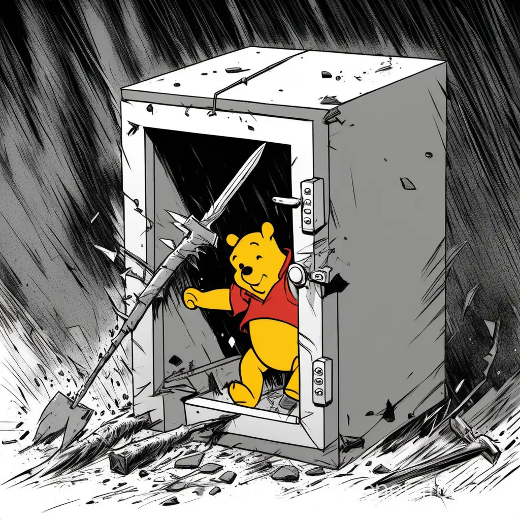 Furious-Winnie-the-Pooh-Breaking-Safe-with-Crowbar