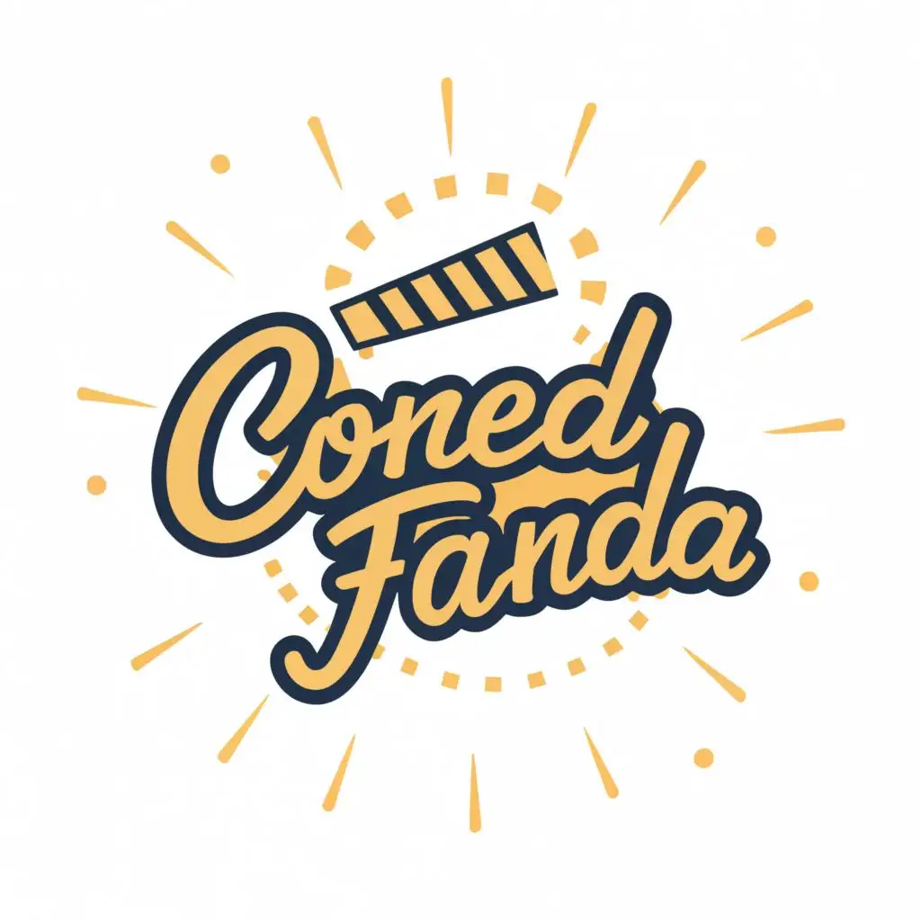 logo, Movies, with the text "ComediFanda", typography, be used in Entertainment industry