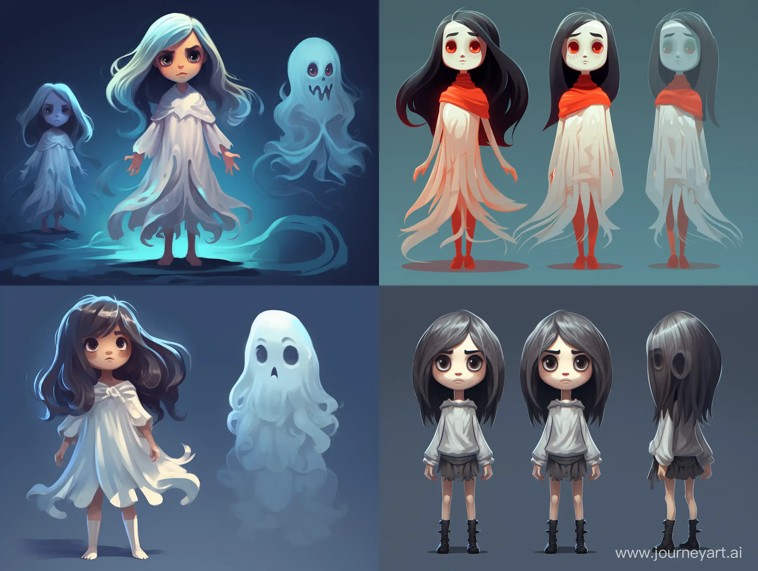 cartoony ghost-girl character concept