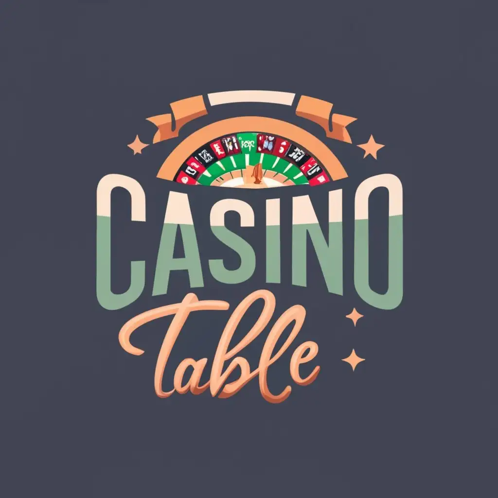 logo, dark color,
, with the text "Casino Table", typography, be used in Education industry