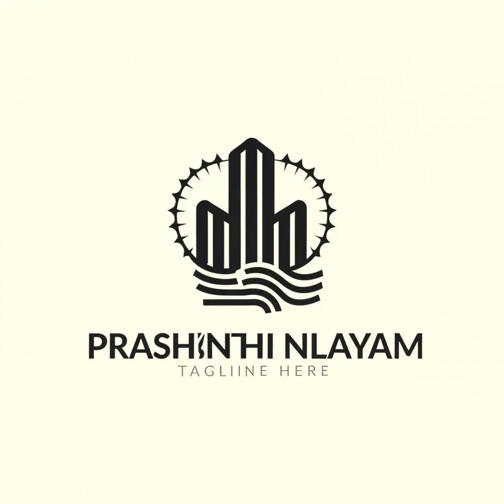 a logo design,with the text "Prashanthi Nilayam", main symbol:Tall Building,Moderate,be used in Real Estate industry,clear background