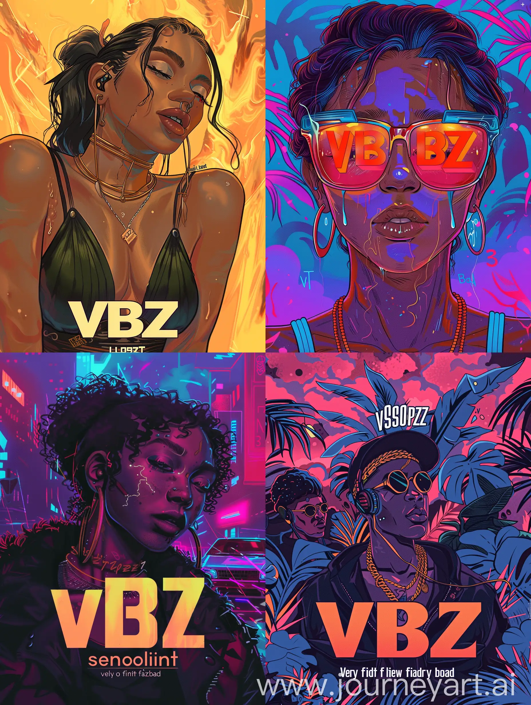 Vibes-Playlist-Cover-with-Musical-Notes-and-Abstract-Elements