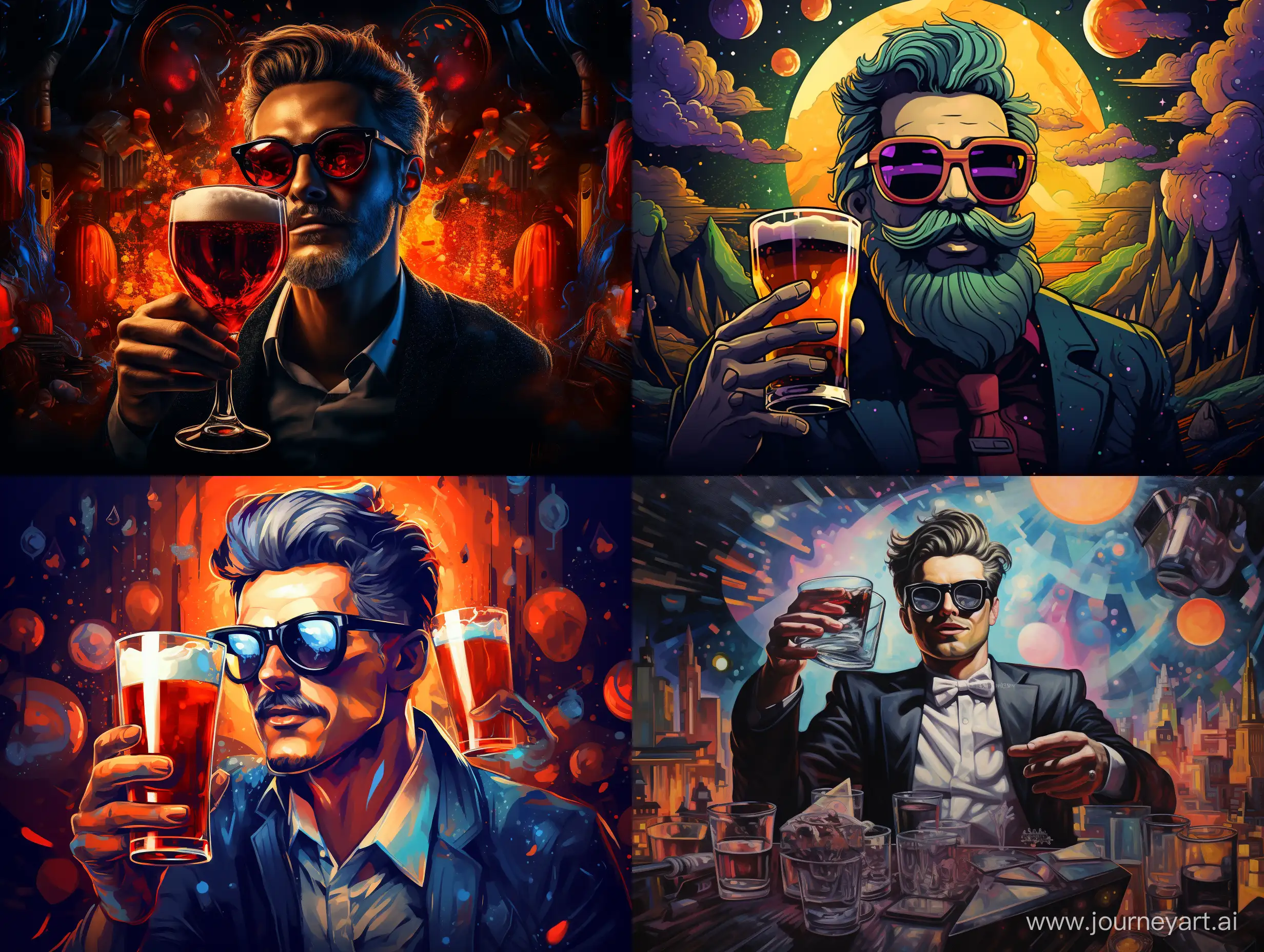 Futuristic-Craft-Beer-Enthusiast-with-HypnoGlasses-at-Night