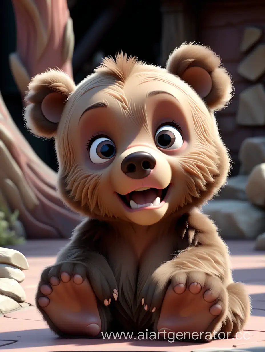 Adorable-DisneyStyle-Brown-Bear-Cub-Illustration