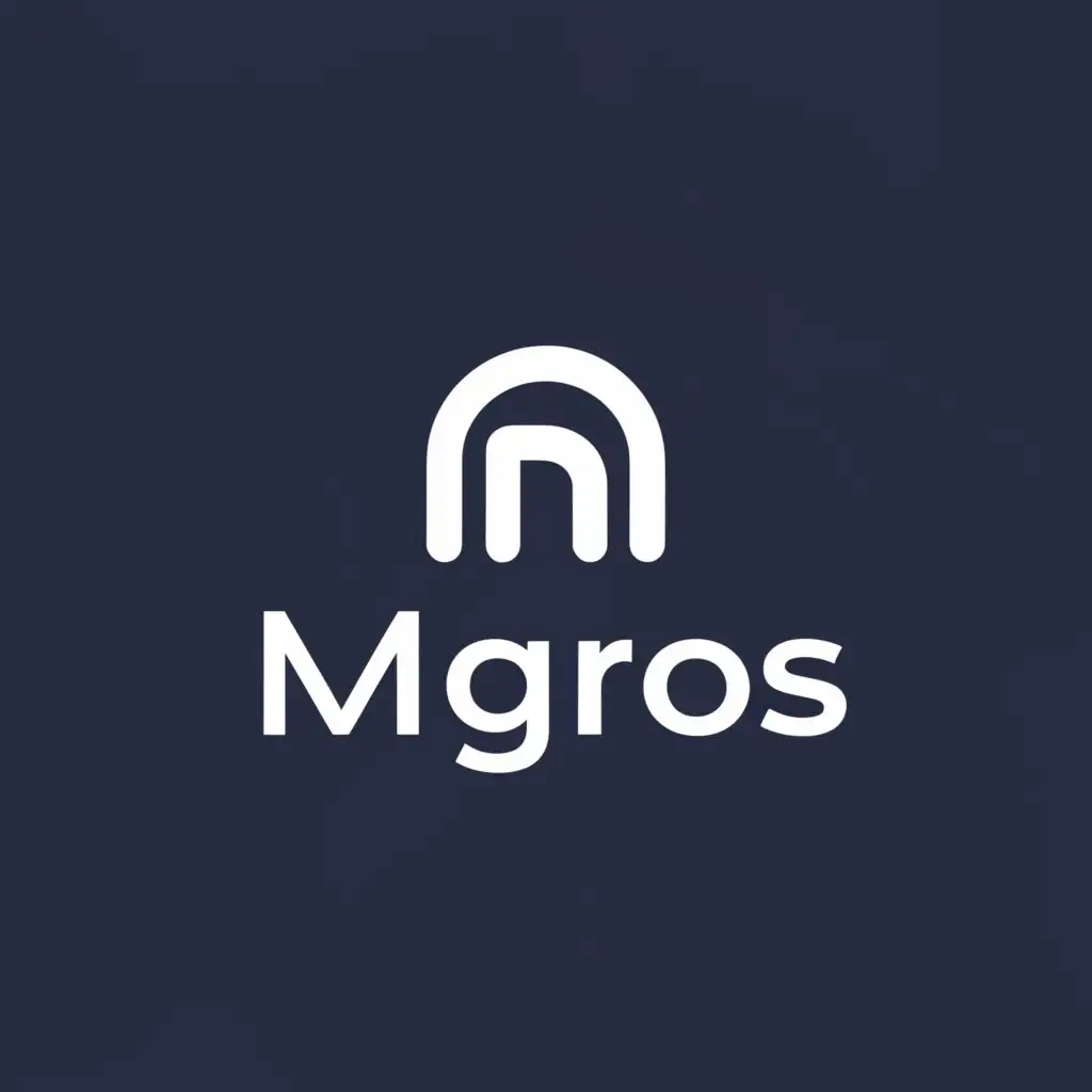 a logo design,with the text "Migros", main symbol:house,Minimalistic,be used in Home Family industry,clear background