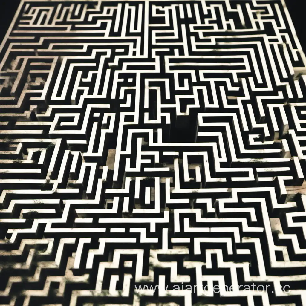 The maze is at an angle