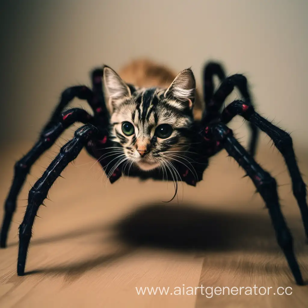Adorable-CatSpider-Playfully-Weaving-Feline-Magic