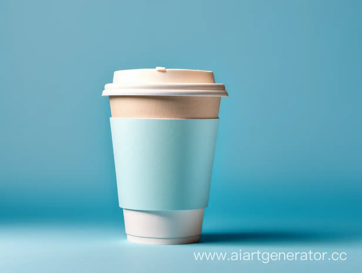 Elegant-Latte-Coffee-Cup-with-Lid-on-Light-Blue-Background