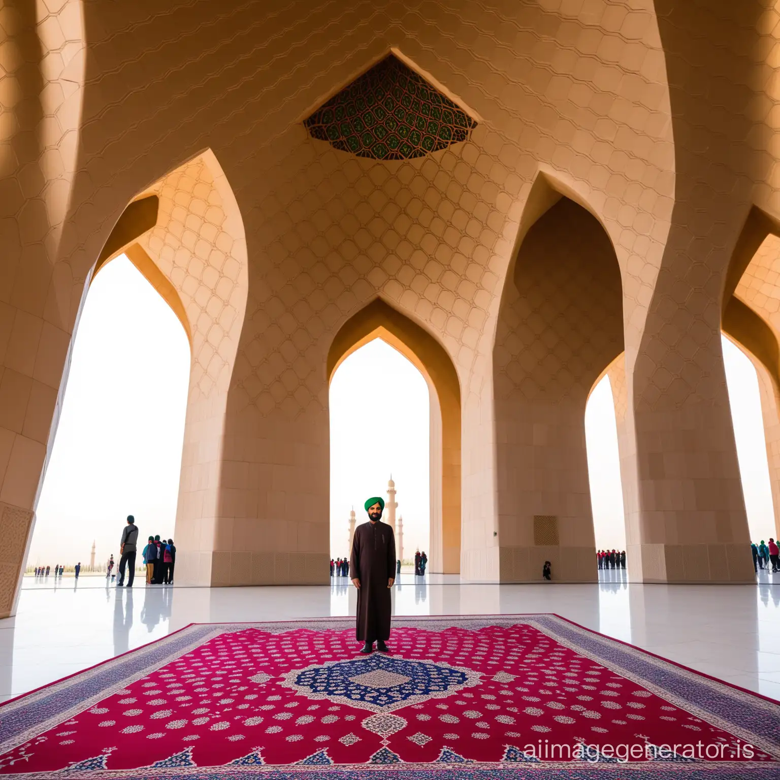 Persian-Man-Admiring-Azadi-Towers-Architectural-Grandeur
