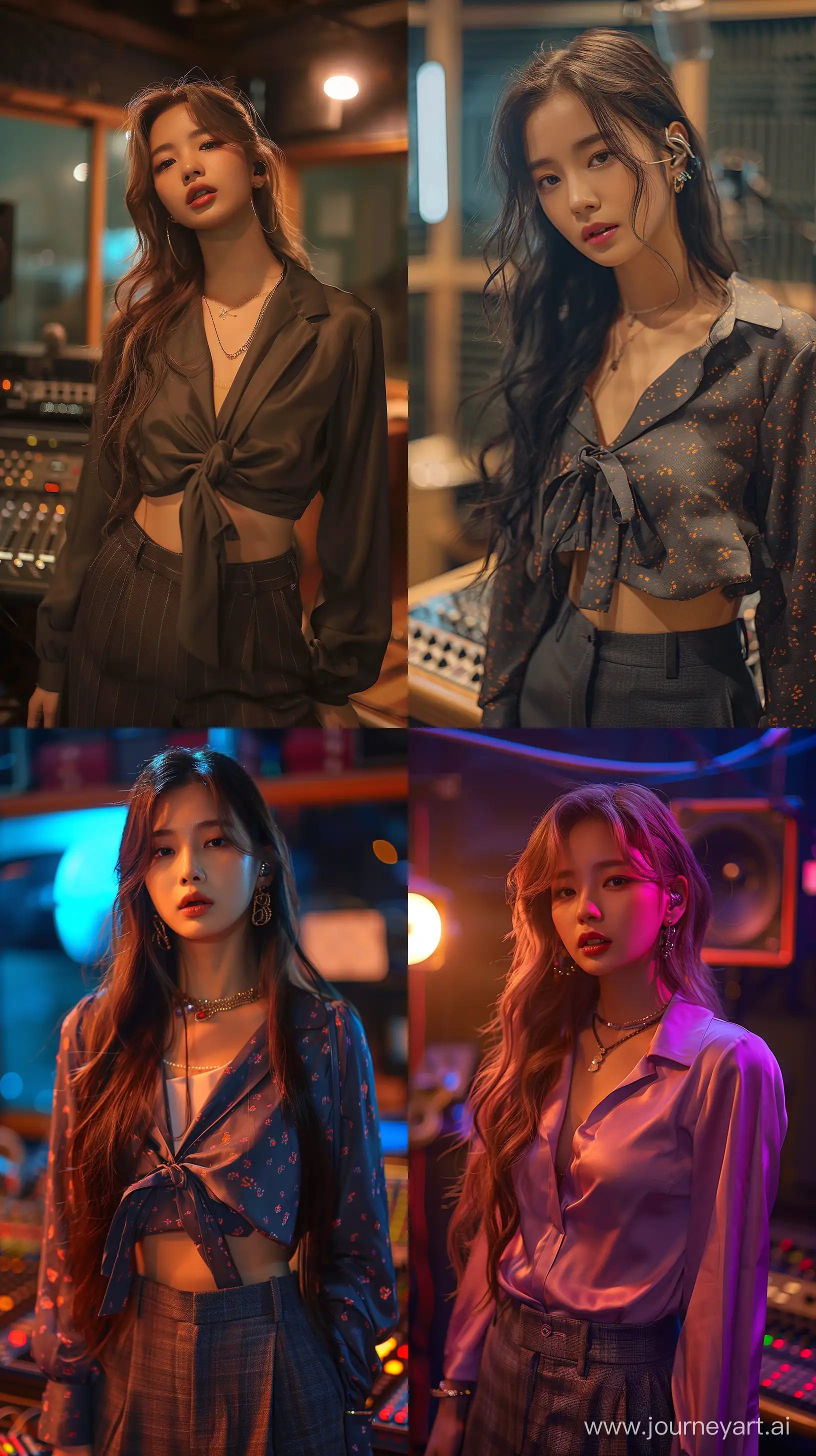 Blackpinks-Jennie-Records-Mysterious-Nocturnal-Music-in-Simple-Blouse-and-Suit-Pants